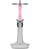 hookah Moze Varity Squad Hookah  Silver - Frosted - Wavy Pink  