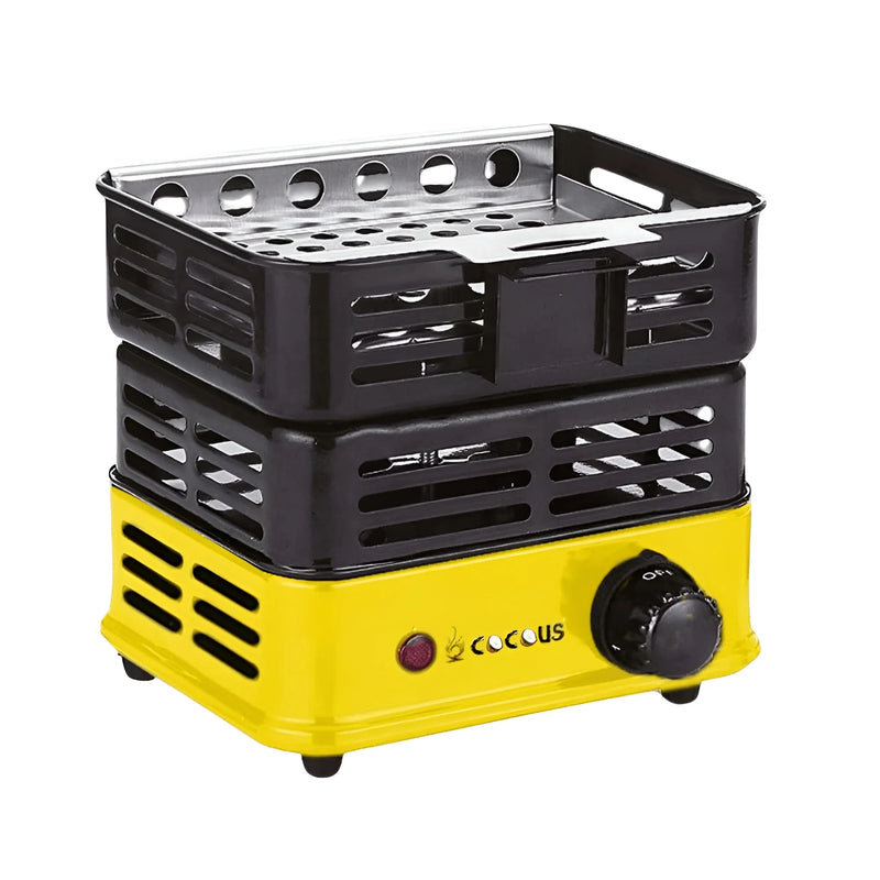 CocoUs Hookah Coal Charcoal Burner 1000W Party Size Yellow
