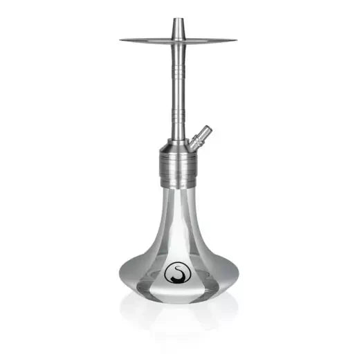 hookah Steamulation Mini Hookah  Silver Matt Metallic  