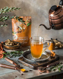 Tea Gardenika Tulsi Turmeric Ginger Tea, Loose Leaf, USDA Organic, Caffeine Free Superfood Blend, 55+ Cups – 4 Oz (113g)    