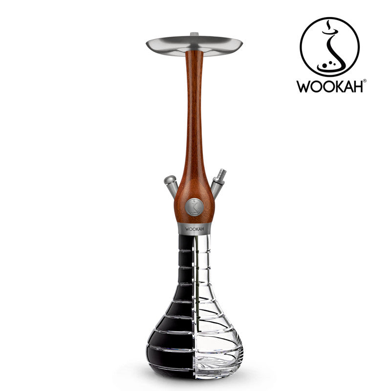 hookah Wookah Hookah Merbau  Striped Black/Clear  