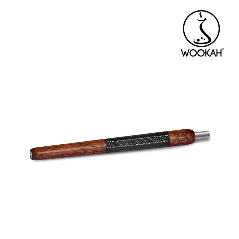 Mouthpiece WOOKAH Wooden Mouthpiece Black Leather  Merbau  