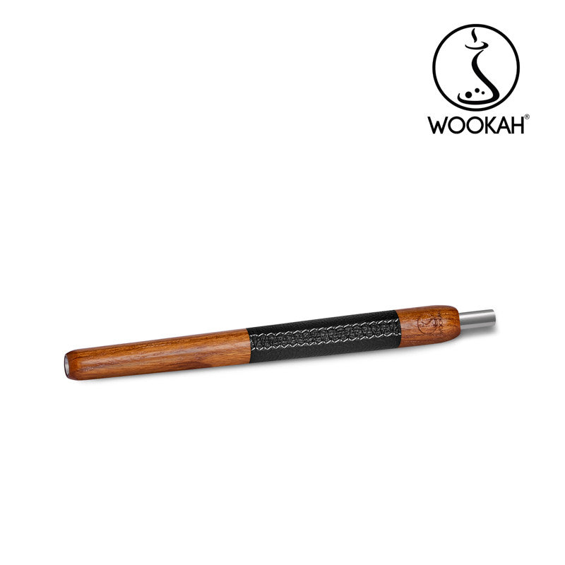 Mouthpiece WOOKAH Wooden Mouthpiece Black Leather  Teak  