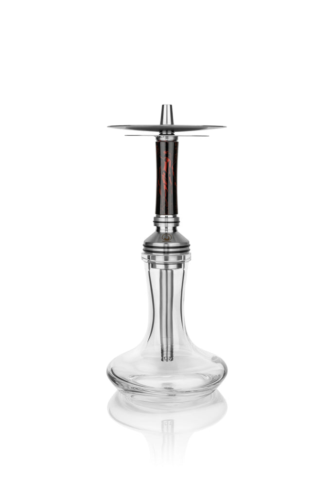 hookah Steamulation Xpansion Mini Hookah  Epoxy Black Red  