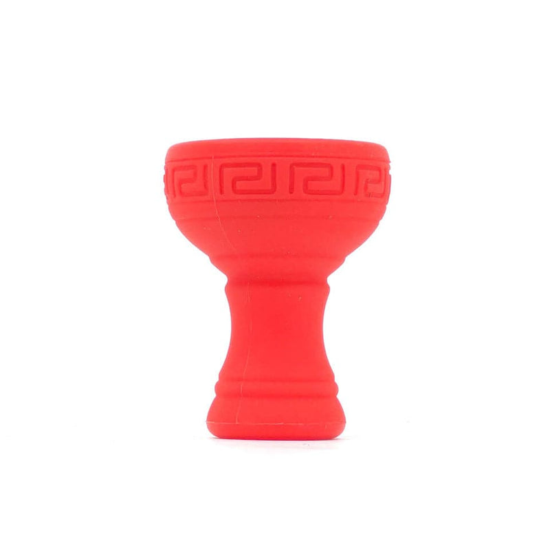 Bowl Silicone Hookah Bowl With Metal Screen  Red  