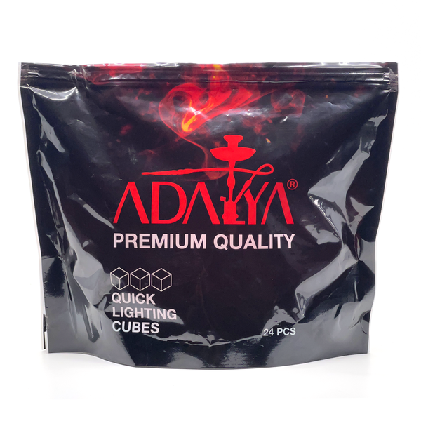 Charcoal Adalya Premium Quality Quick Lightning Cubes 24 Pieces    