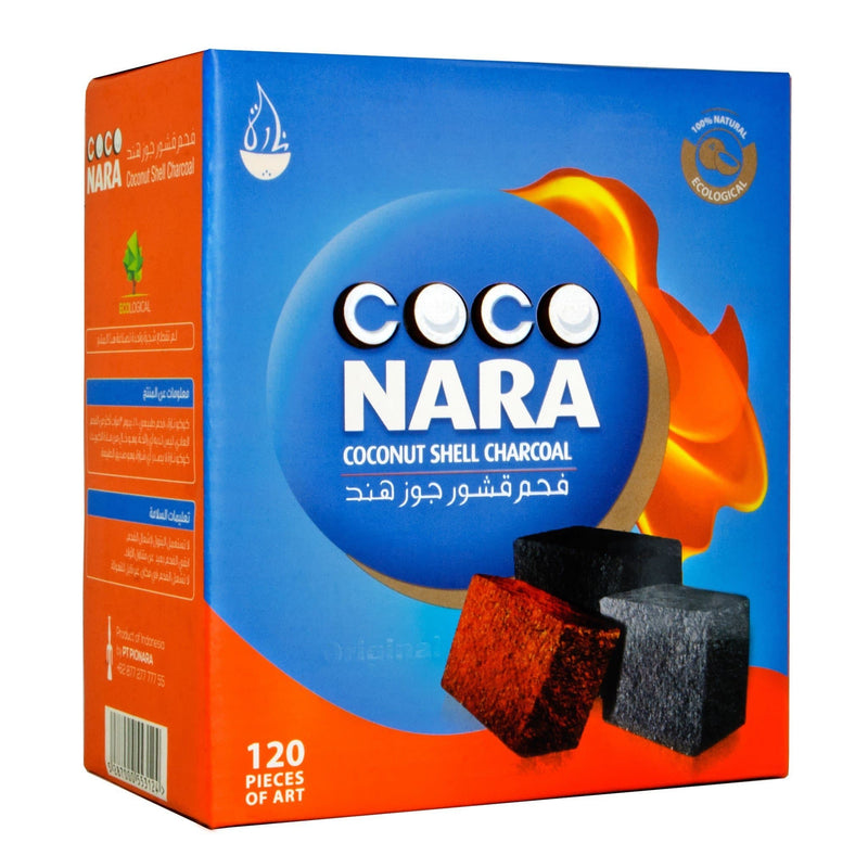 Charcoal Coconara Natural Hookah Coals - Flats (120 Pieces)    