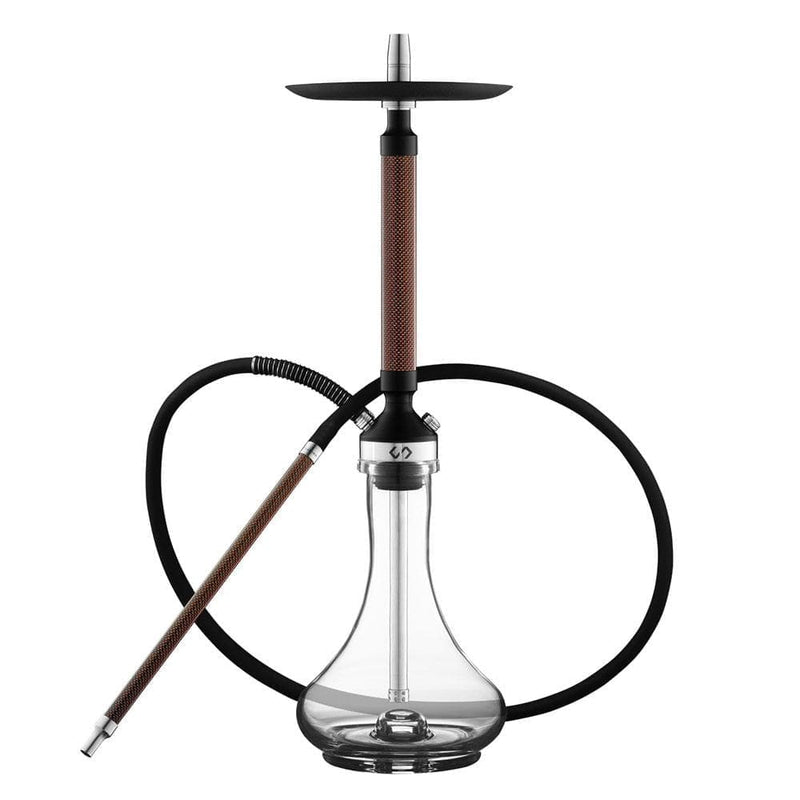 hookah Conceptic Design Carbon Hookah  Red With Glass Base 