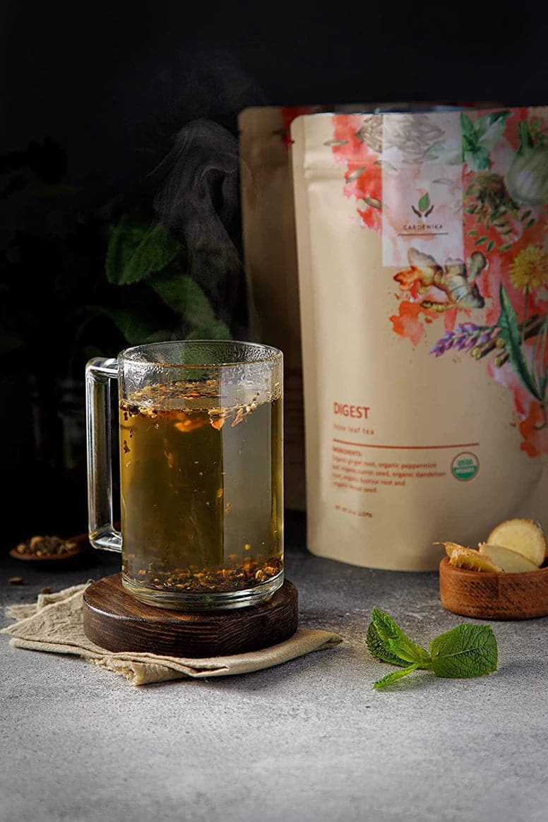  Gardenika Digest Loose Leaf Herbal Tea, USDA Organic, Caffeine Free - 4 oz (114g)    