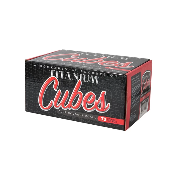 Charcoal Titanium Cubes Natural Coconut Hookah Coals 72 pieces    