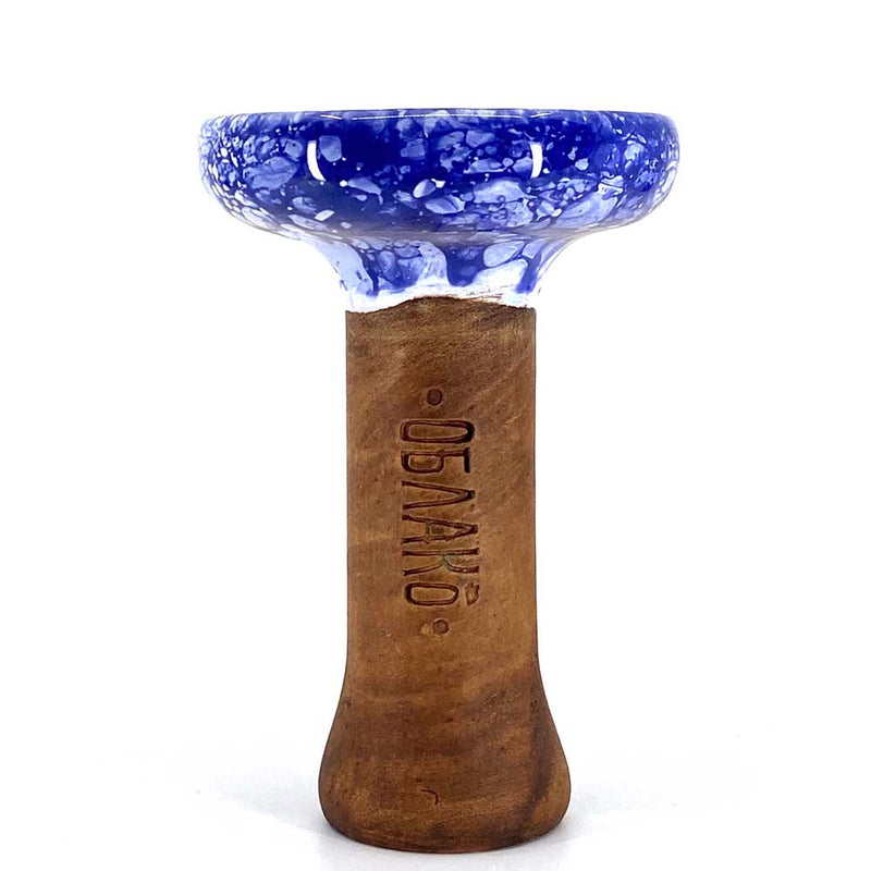Bowl Oblako Phunnel L Glaze Hookah Bowl  Marble White/Blue  