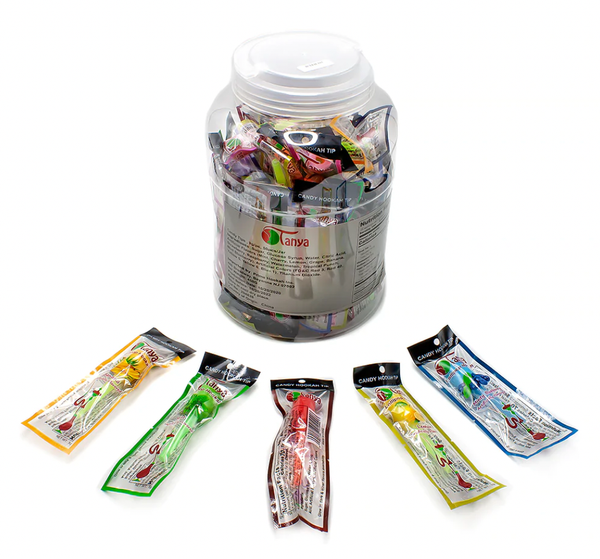 hookah acc Tanya Disposable Lolly Pop Candy Hookah Tips - Jar of 50 Hookah Tips    