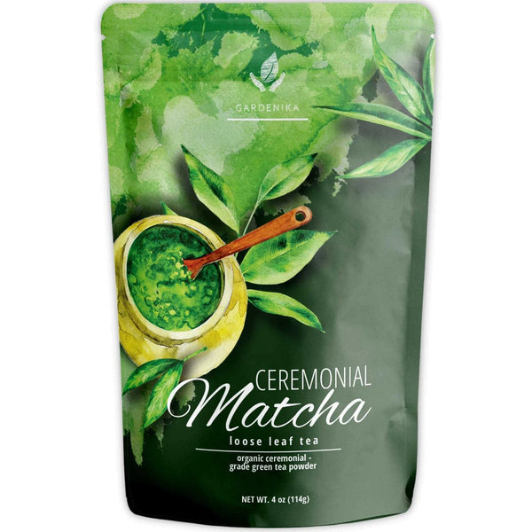 Tea Gardenika Ceremonial Grade Matcha Green Tea Powder, USDA Organic, 55+ Servings – 4 Oz (113g)    