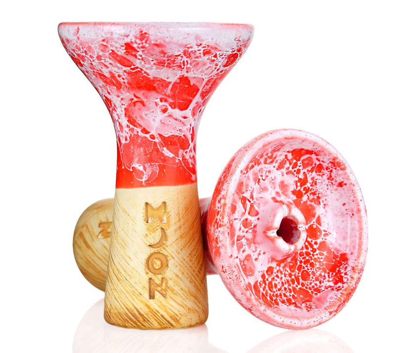 Bowl Moon Phunnel Hookah Bowl  Marble Red White  