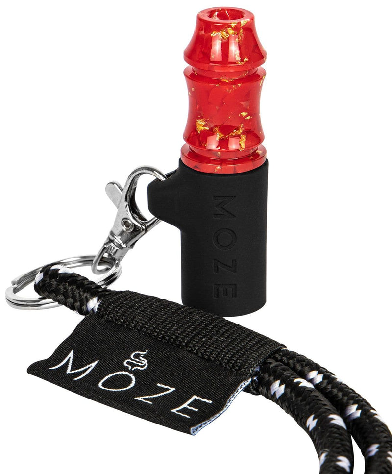 hookah acc Moze Personal Hookah Mouth Tip  Gold Line - Red  