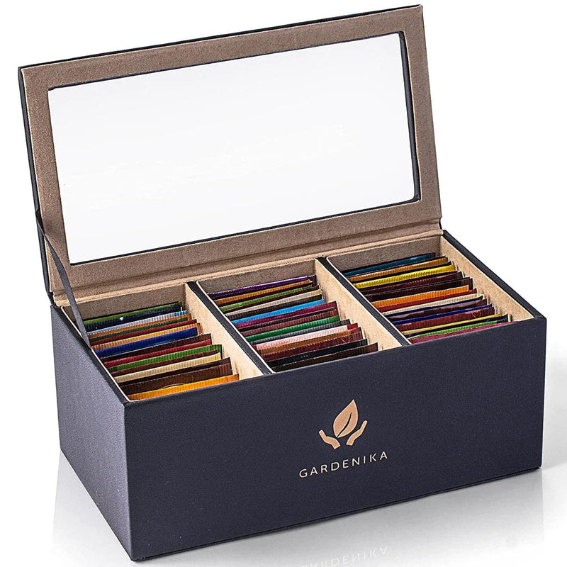 Tea Twinings Tea Bags Sampler Gift Box - Herbal, Decaf & Caffeinated - 60 Ct, 60 Flavors    